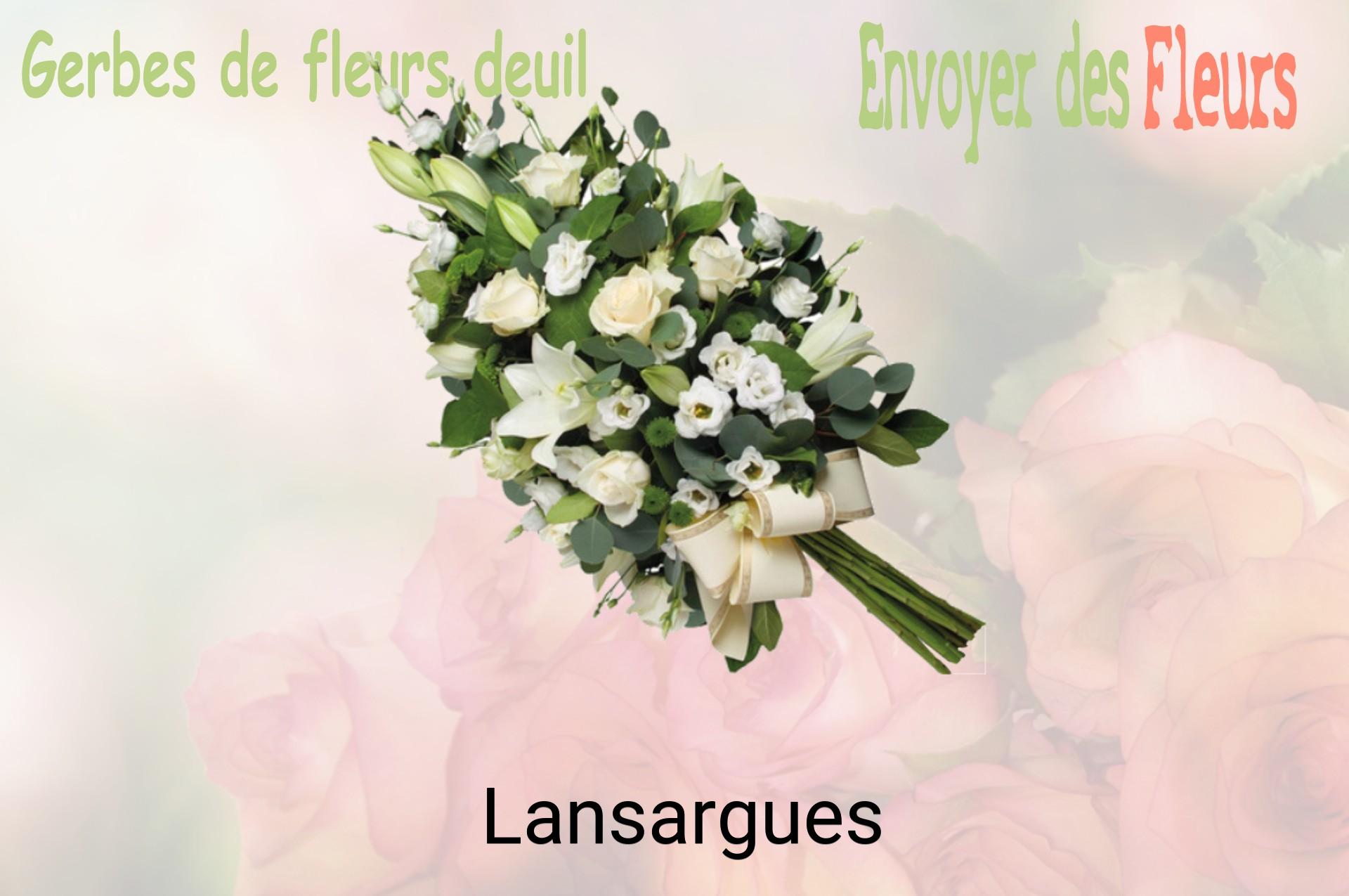 Gerbe de fleurs de deuil livrée à Lansargues